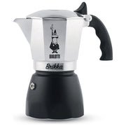 Bialetti 7327 Brikka Caffettiera Moka 2 Tazze 100 ml Valvola Brevettata colore Nero