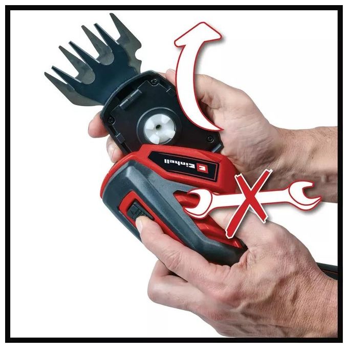 Einhell GC-CG 3,6-70 LI Forbici da Potatura a Batteria 3,6 V Li-Ion lama erba 7 cm lama siepi 11 cm 300 g colore Rosso