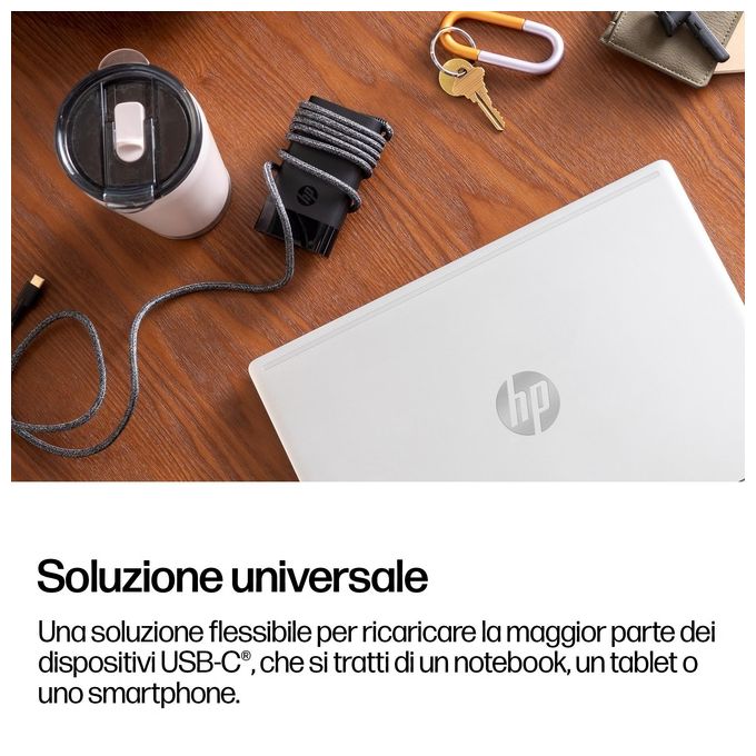 HP 671R2AA Caricabatterie per Laptop USB-C 65 W compatibile con dispositivi USB-C colore Nero