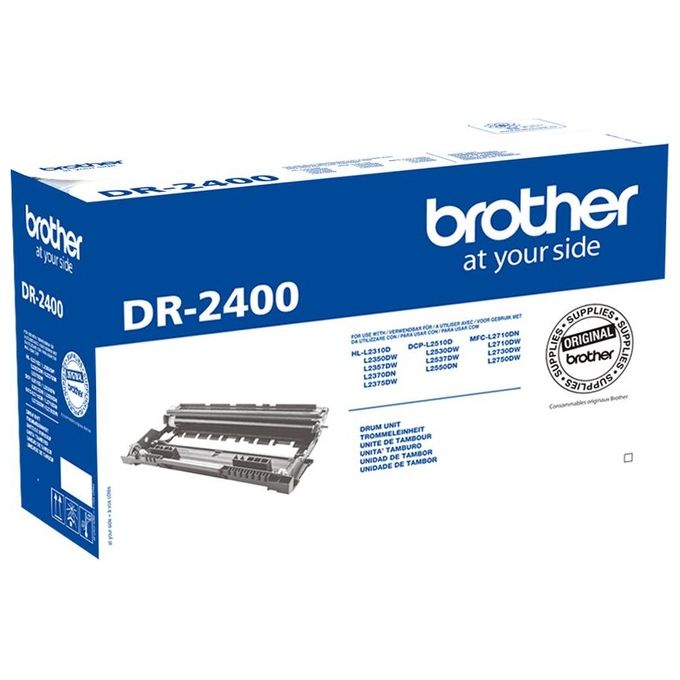 Brother DR-2400 Tamburo Originale Laser Nero 12000 pagine per HL-L2310D DCP-L2510D DCP-L2550DN MFC-L2710DN colore Nero