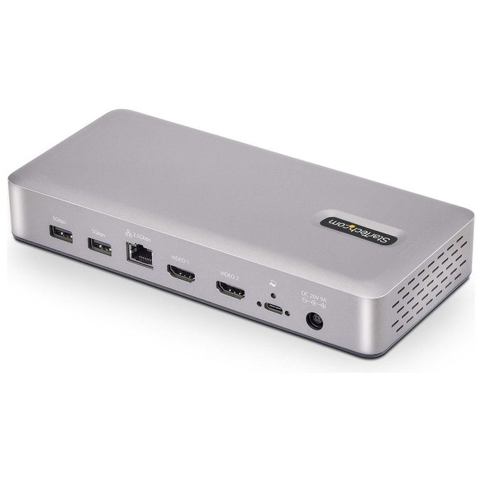 StarTech.com 155UE-USB4-DOCK Docking Station USB4 Doppio Monitor HDMI 4K 120Hz 8K 6x USB 2.5GbE 100W PD colore Argento