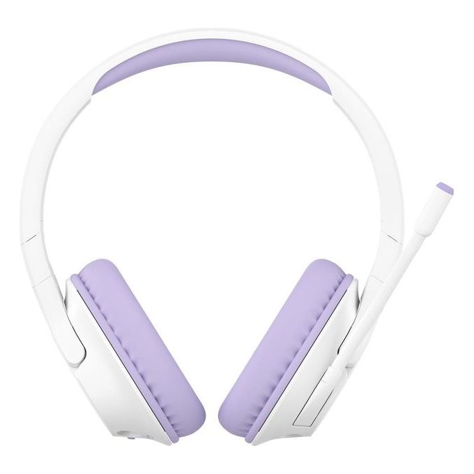 Belkin AUD006BTLV SoundForm Inspire Cuffie Wireless Over-Ear con Microfono Bluetooth 5.2 35 Ore Autonomia USB-C 85 dB colore Lavanda Bianco