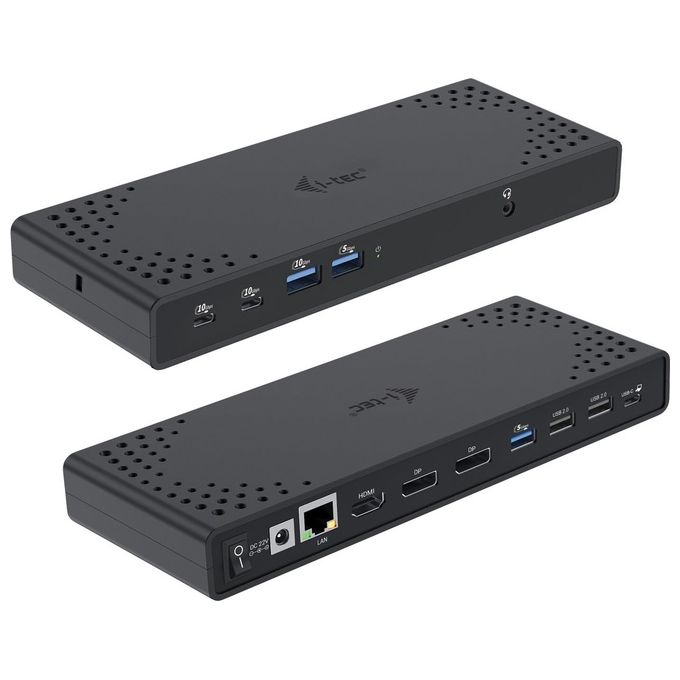 I-TEC C31TRIPLE4KDOCKPDIT Docking Station USB-C Triplo Display 4K 100W PD con USB 3.2 Gen 2 HDMI DisplayPort Ethernet colore Nero