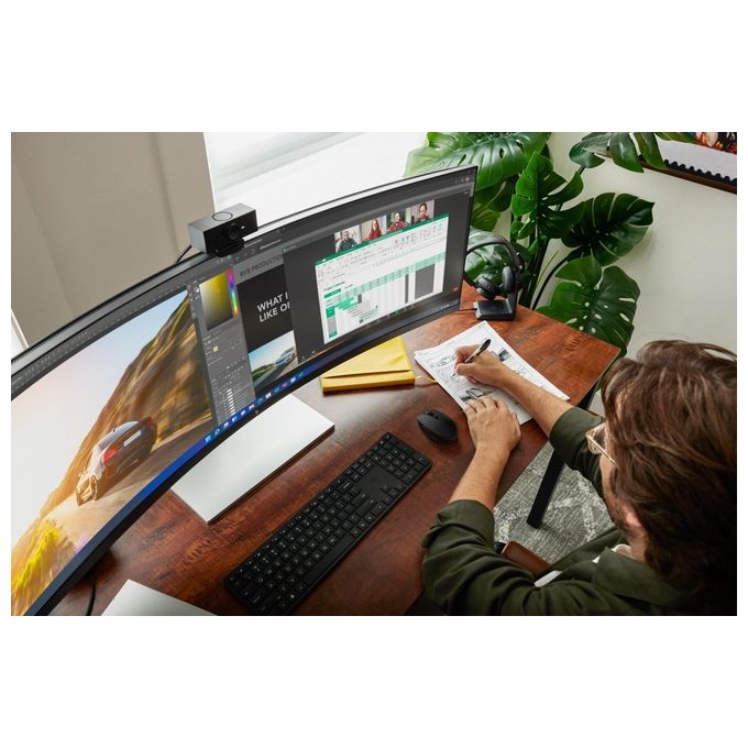 HP 6E6F2AA#ABB Mouse Silenzioso Ricaricabile 710 Wireless RF + Bluetooth 3000 DPI 7 Tasti Programmabili USB-C colore Nero