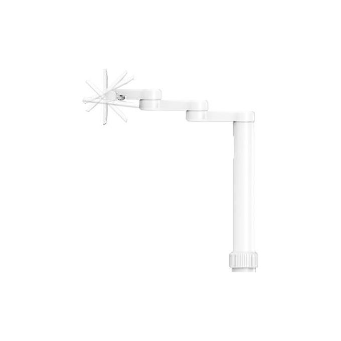 Compulocks MCRSTDEXW Carrello Multimediale Mobile con Braccio Articolato VESA 75x75 100x100 mm per Schermo fino a 15'' Altezza Regolabile 1160-1590 mm con Ruote Bloccabili colore Bianco