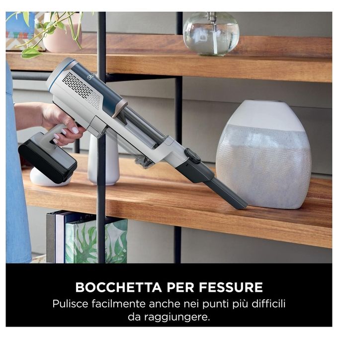 Shark BU3521EU Floor Detect Aspirapolvere a Bastone 2 in 1 Ciclonico Senza Sacchetto 240W 40 min 84 dB colore Blu Bianco