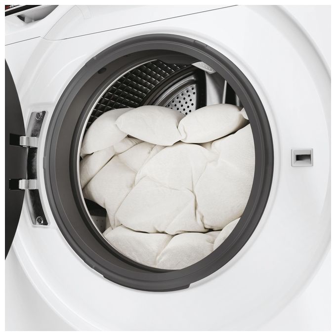 Hoover H-WASH 700 H7W449AMBC-S Lavatrice a carica frontale 9 Kg classe A 1400 giri cestello Ultra Wide care Eco doser programa Auto Care controllo remoto Bianco 60x51x85