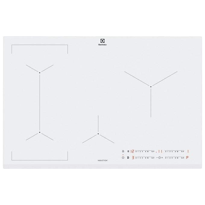 Electrolux EIL83443BW Serie 600 Piano cottura a induzione 80 cm 4 zone Bridge Slider Touch colore Bianco