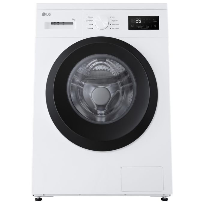 Lg F4NA10S8NWK Lavatrice Slim 8 Kg Classe A Profondita' 47 cm Centrifuga 1400 giri Inverter Vapore colore Bianco