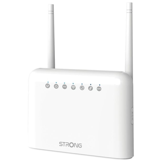 Strong 4GROUTER350 Router 4G LTE Portatile 4 porte LAN Wi-Fi 300 Mbit-s Download 150 Mbit-s Dual SIM colore Bianco