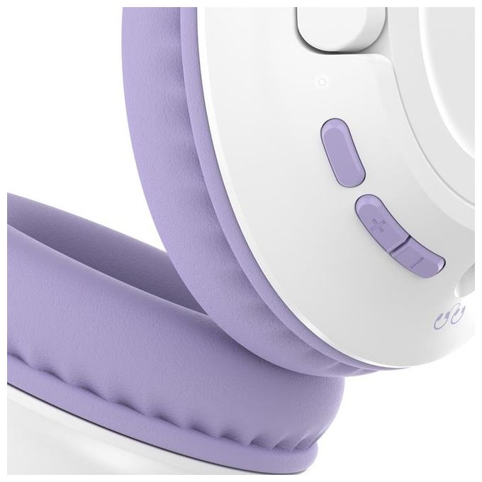 Belkin AUD006BTLV SoundForm Inspire Cuffie Wireless Over-Ear con Microfono Bluetooth 5.2 35 Ore Autonomia USB-C 85 dB colore Lavanda Bianco