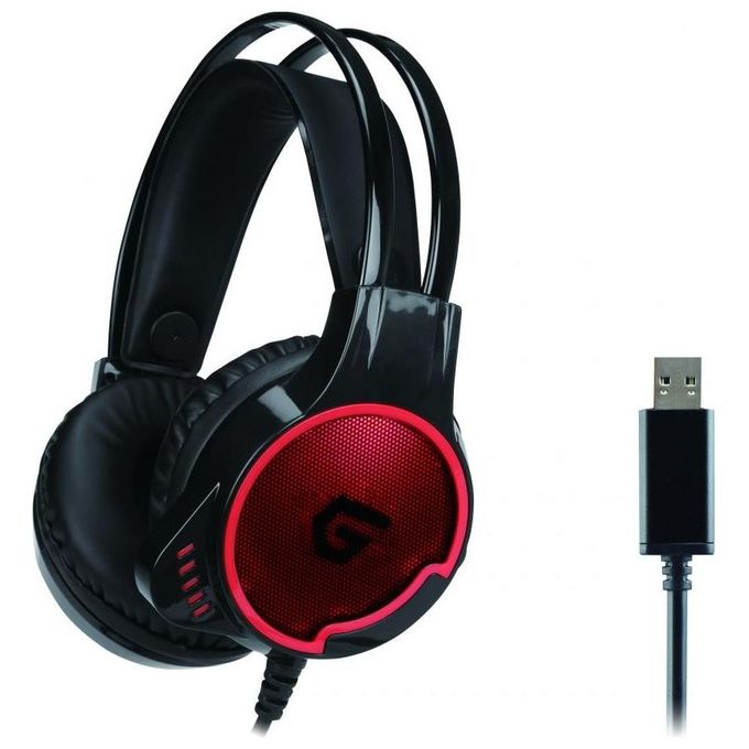 Conceptronic ATHAN U1 Gaming Headset Usb 7.1 Nero-Rosso