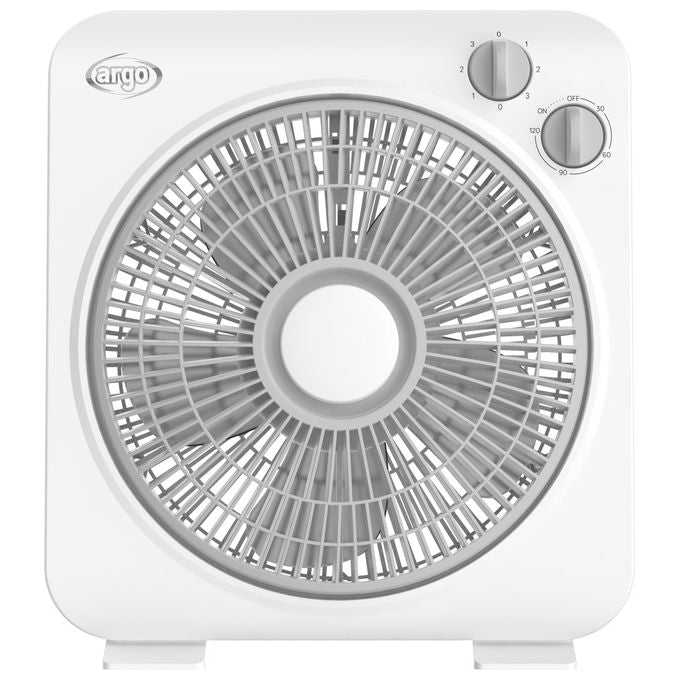 Argoclima BOXY Ventilatore Box 5 pale 25 cm 3 velocita' Timer 50 W colore Bianco