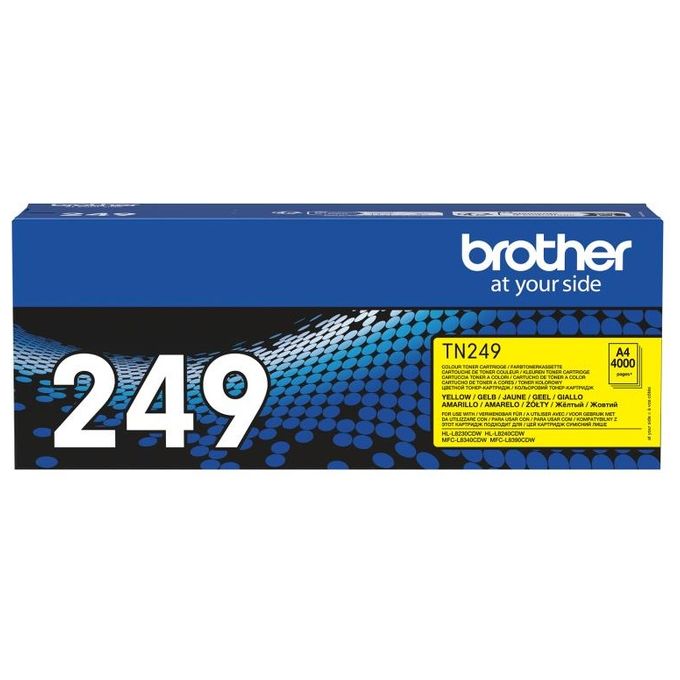 Brother TN249Y Cartuccia Toner Originale Super Alta Capacita' 4000 pagine per Stampanti Laser HL-L8230CDW HL-L8240CDW MFC-L8340CDW MFC-L8390CDW colore Giallo