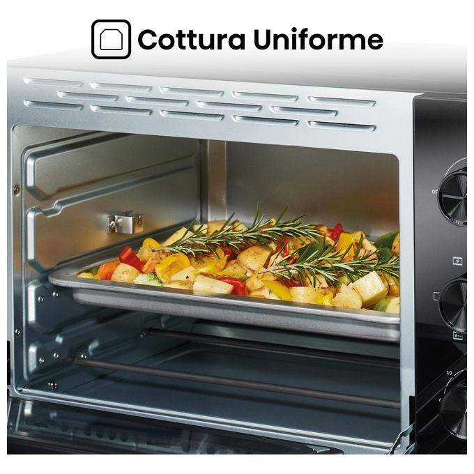 Hisense HOM30M Fornetto Elettrico 30 L 1600 W ventilato girarrosto 5 modalita' cottura colore Nero