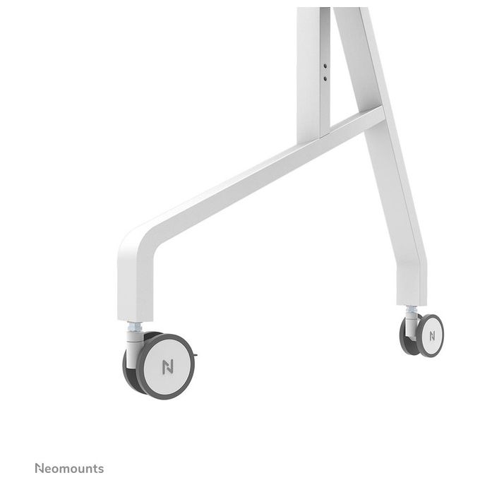 Neomounts FL50-575WH1 Carrello TV Mobile Altezza Regolabile 129-139 cm Capacita' 125 Kg VESA 100x100-1100x600 mm colore Bianco