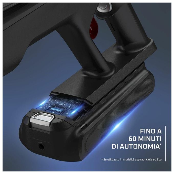 Rowenta RH9A32WO X-Force Flex 13.60 Aspirapolvere Scopa Elettrica Senza Filo Ciclonica 0.65 L 150 AW 60 min 84 dB colore Alluminio Verde