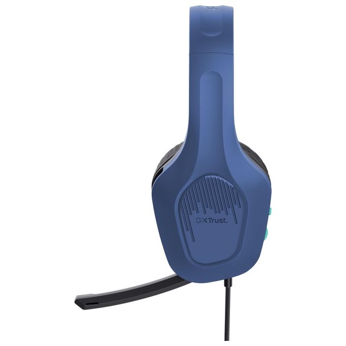 Trust GXT 415B Zirox Cuffie Gaming Over-Ear Cablate Driver 50 mm Microfono Pieghevole Jack 3,5 mm colore Blu