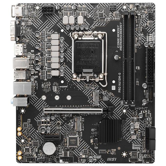 MSI PRO H610M-G Scheda Madre micro ATX Intel H610 LGA 1700 DDR5 96 GB Dual Channel 5600 MHz HDMI 2.1 DisplayPort 1.4 colore Nero