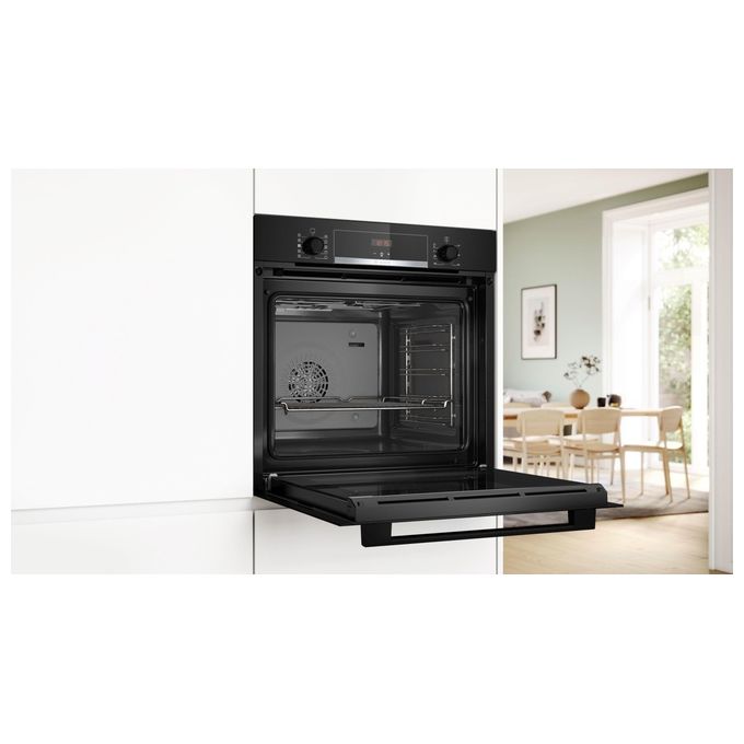 Bosch HQA534BB3 Serie 4 Forno da incasso Elettrico con Vapore 71 L Classe A+ Multifunzione Grill (59.5x59.4x54.8 cm) colore Nero