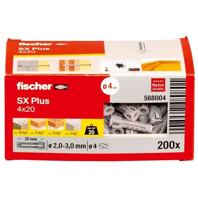Fischer Tasselli SX 4x20 200 Pezzi