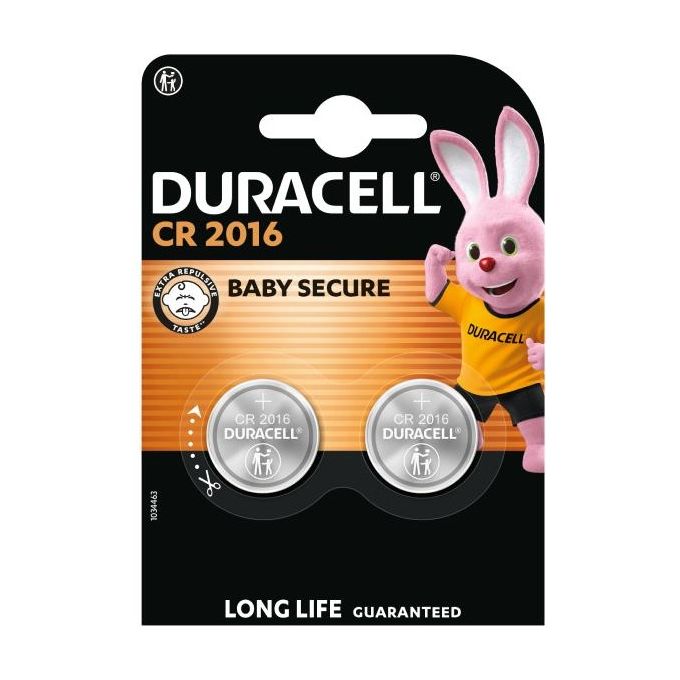 Duracell Pasticca 2016 Litio Blister 2 Pezzi