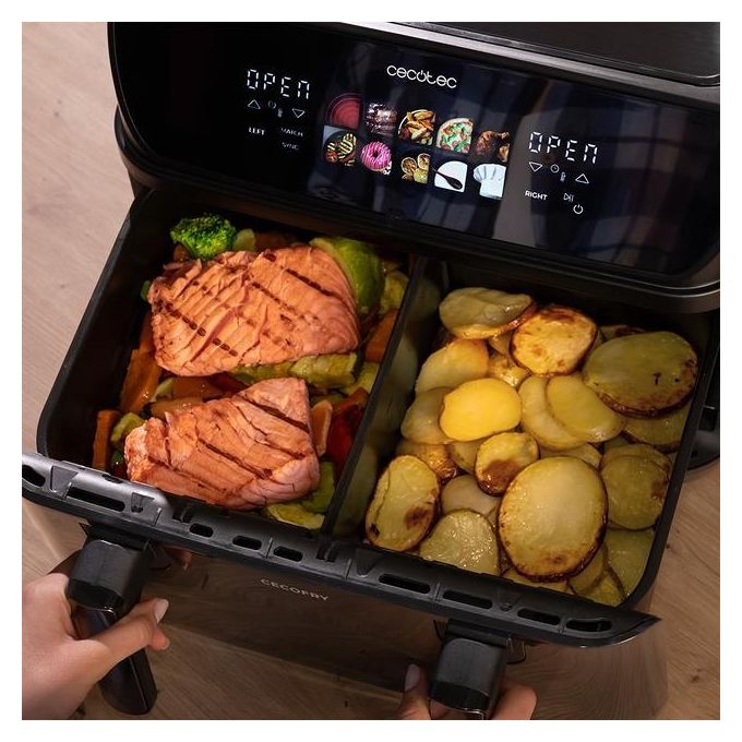 Cecotec CECOFRYandGRILL DUOHEAT 10000 Friggitrice ad aria 10 L 2800 W 10 Programmi Display Touch colore Nero