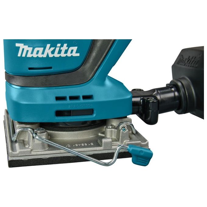 Makita DBO484Z Levigatrice Orbitale a Batteria 18 V 11000-14000 OPM con Velocita' Regolabile e Sistema Velcro colore Nero Blu