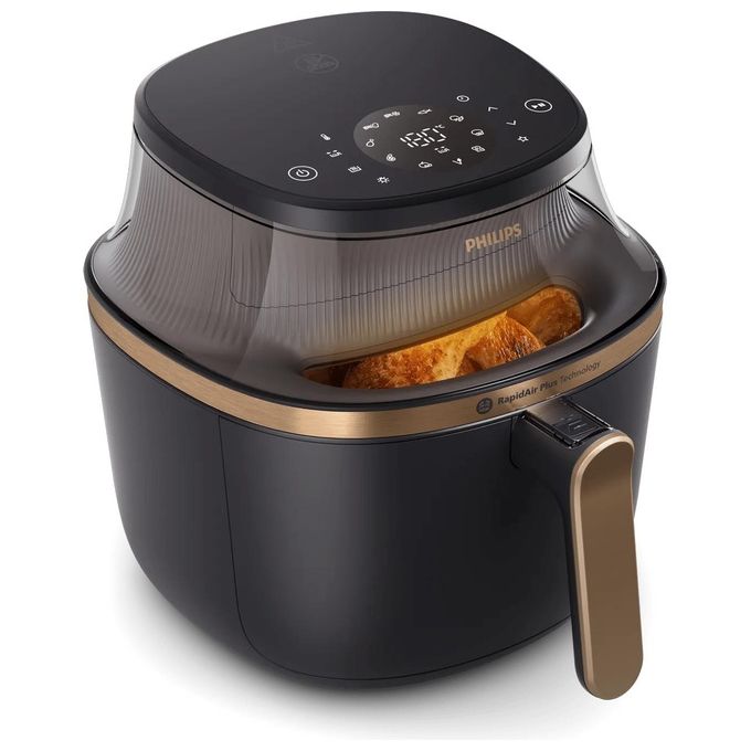 Philips NA342-00 Friggitrice ad aria 7.2 L 2000 W 16 programmi Display Touch colore Nero Oro