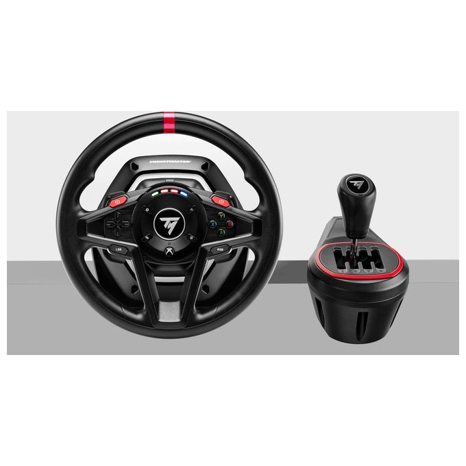 Thrustmaster 4460267 T128 Shifter Pack Volante da Corsa con Force Feedback e Cambio TH8S 900° Regolabile USB Tipo-C per PC e Xbox Nero