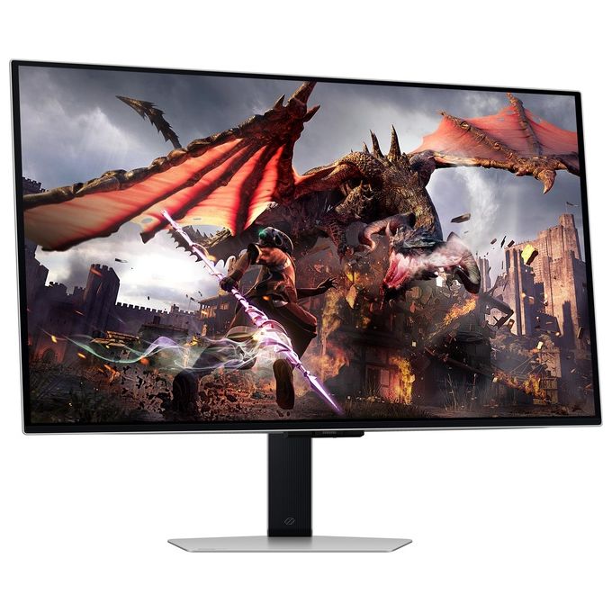 Samsung LS32DG800SUXEN Odyssey OLED G8 Monitor Gaming 32'' 4K UHD 240Hz 0.03ms FreeSync Premium Pro HDR10+ colore Argento