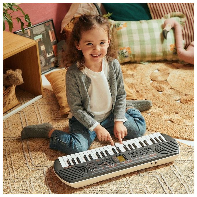 Casio SA-81 Tastiera Digitale 44 Mini Tasti Portatile 100 Timbri 32 Polifonia per Bambini e Principianti colore Nero