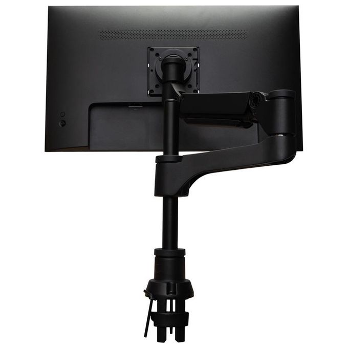 R-Go Tools RGOVLCA4SI Braccio per Monitor Singolo Regolabile con Molla a Gas Portata 3-9 Kg Rotazione 360° Inclinazione 0-40° Profondita' Regolabile colore Nero