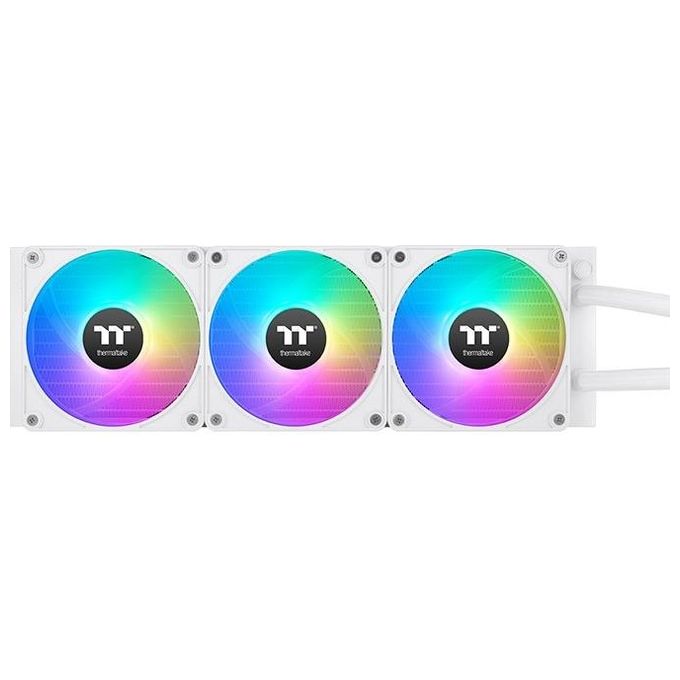 Thermaltake CL-W426-PL12SW-A TH360 V2 Ultra EX ARGB Raffreddatore a Liquido All-In-One 360mm con Display LCD TFT 3 Ventole 120mm Compatibilitì Intel e AMD colore Bianco