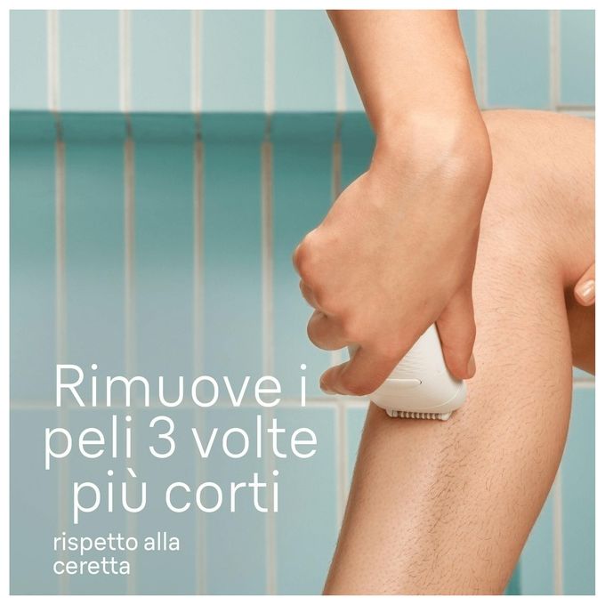 Braun SE5030 Silk-Épil 5 Epilatore Elettrico Donna 28 Pinzette MicroGrip Wet Dry Rullo Massaggiante 40 min colore Bianco Rosa