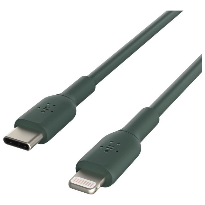 Belkin CAA003BT2MBK Boost Charge Cavo da USB C a Lightning 2 m Ricarica Rapida Certificato MFi colore Nero
