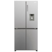 Haier HCR3818EWMM Cube 83 Frigorifero 4 Porte 463 L 181 cm Classe E 35 dB No Frost Dispenser Acqua colore Platino
