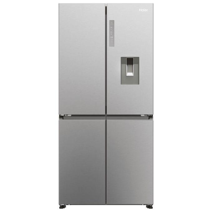 Haier HCR3818EWMM Cube 83 Frigorifero 4 Porte 463 L 181 cm Classe E 35 dB No Frost Dispenser Acqua colore Platino