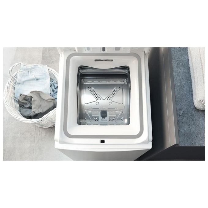 HOTPOINT WMTF 624 U Lavatrice Carica dall'Alto Slim Anti Macchia Classe energetica C Capacita' di carico 6Kg Centrifuga 1200 Giri Cestello extra-spazioso Soft Opening Anti Allergy