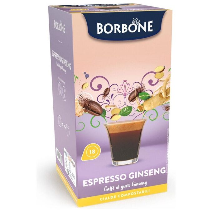Borbone Box Cialde 44mm Ginseng 18 Pezzi