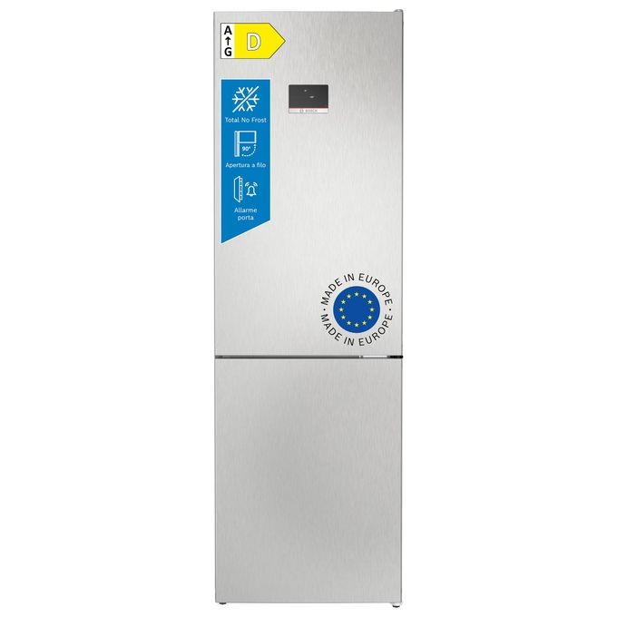 Bosch KGN367LDF Serie 4 Frigorifero Combinato 321 L 186 cm Classe D 35 dB No Frost Perfect Fit (186x60x67 cm) colore Acciaio Inox