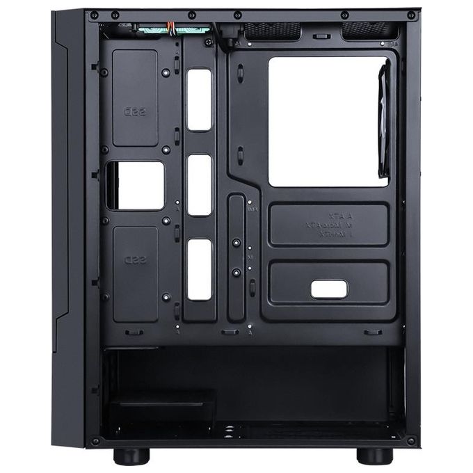 Itek ITGCASIB30 SIISBE 3.0 PC Case Gaming Midi Tower ATX 3x120mm Ventole ARGB USB3 Vetro Temperato con Cerniera colore Nero