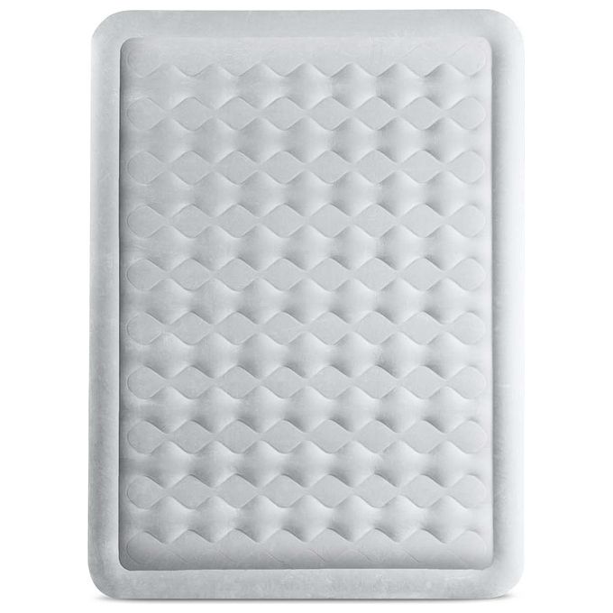 Intex 64490ND Dura-Beam Supreme Air-Flow Materasso Gonfiabile Matrimoniale Fiber-Tech Pompa Elettrica Integrata 152x203x51 cm 272 Kg colore Bianco
