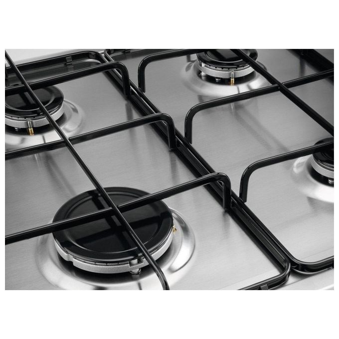 Electrolux KGS6404SX Serie 300 Piano cottura a Gas 60 cm 4 Fuochi Slim Profile Sicurgas colore Inox