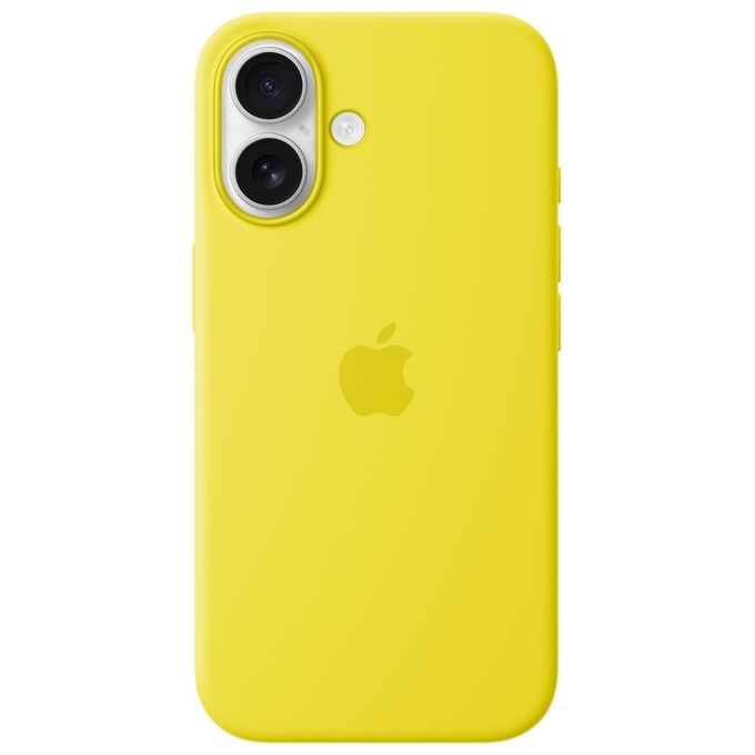 Apple MYY73ZM-A Custodia MagSafe in Silicone per iPhone 16 Compatibile con Ricarica Wireless e Controllo Fotocamera colore Giallo carambola