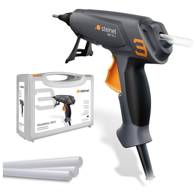 Steinel 085360 GlueMatic 3011 Pistola Incollatrice a Caldo 45W 16 g-min ugello intercambiabile in valigia