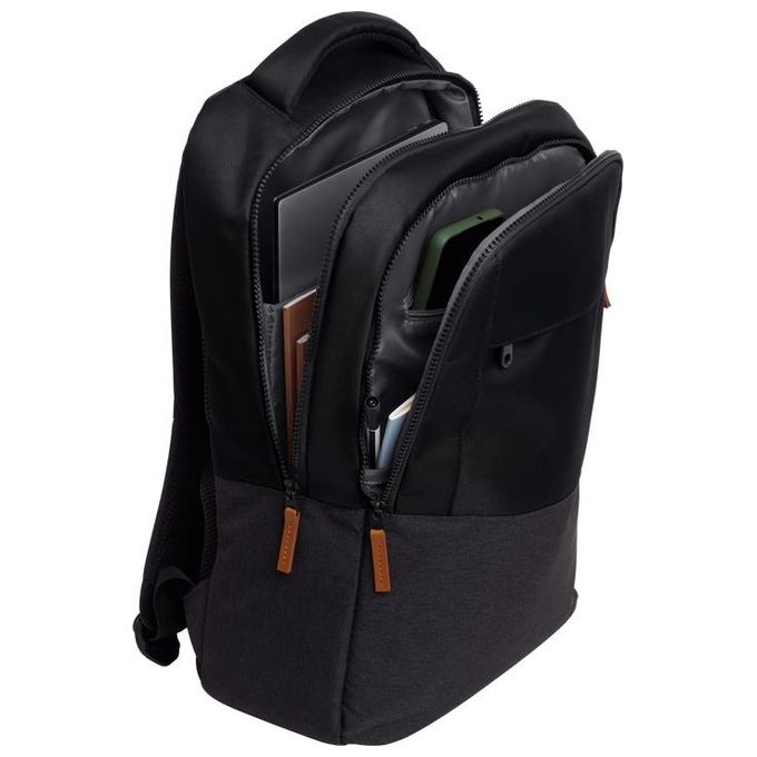 Trust 25244 Lisboa Zaino per Notebook 16'' 3 Scomparti 23 L Materiale Riciclato RPET colore Nero