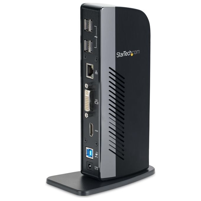 StarTech Docking station universale USB3.0 per laptop- -DVI HDMI video doppio con Ethernet audio
