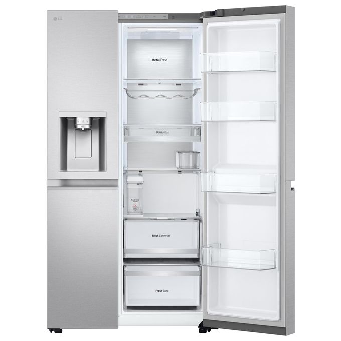 LG GSLE91MBAC Frigorifero Side by Side 628 L 179 cm Classe C 34 dB No Frost Wi-Fi Dispenser UVnano (179x91x74 cm) colore Metal Sorbet