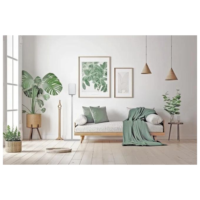 Flexson FLXE100FS1011EU Supporto a Pavimento per Altoparlante Compatibile Sonos Era 100 Materiale Acciaio e Alluminio colore Bianco